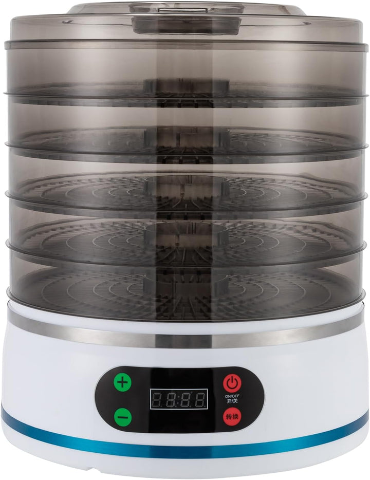 350W Lebensmittel Dehydrator 5 Etagen, Lebensmittel Trockner für Obst Fleisch Gemüse, Umluft Dörrger