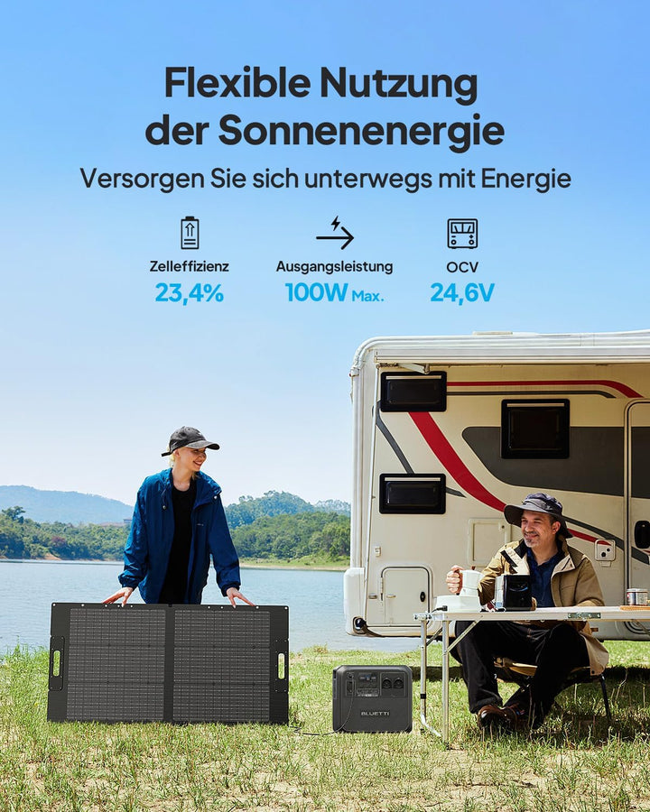 BLUETTI Solarpanel PV120S, 120W Solarmodul für Powerstation EB3A/EB55/EB70/AC200P/AC200MAX/AC300, Tr