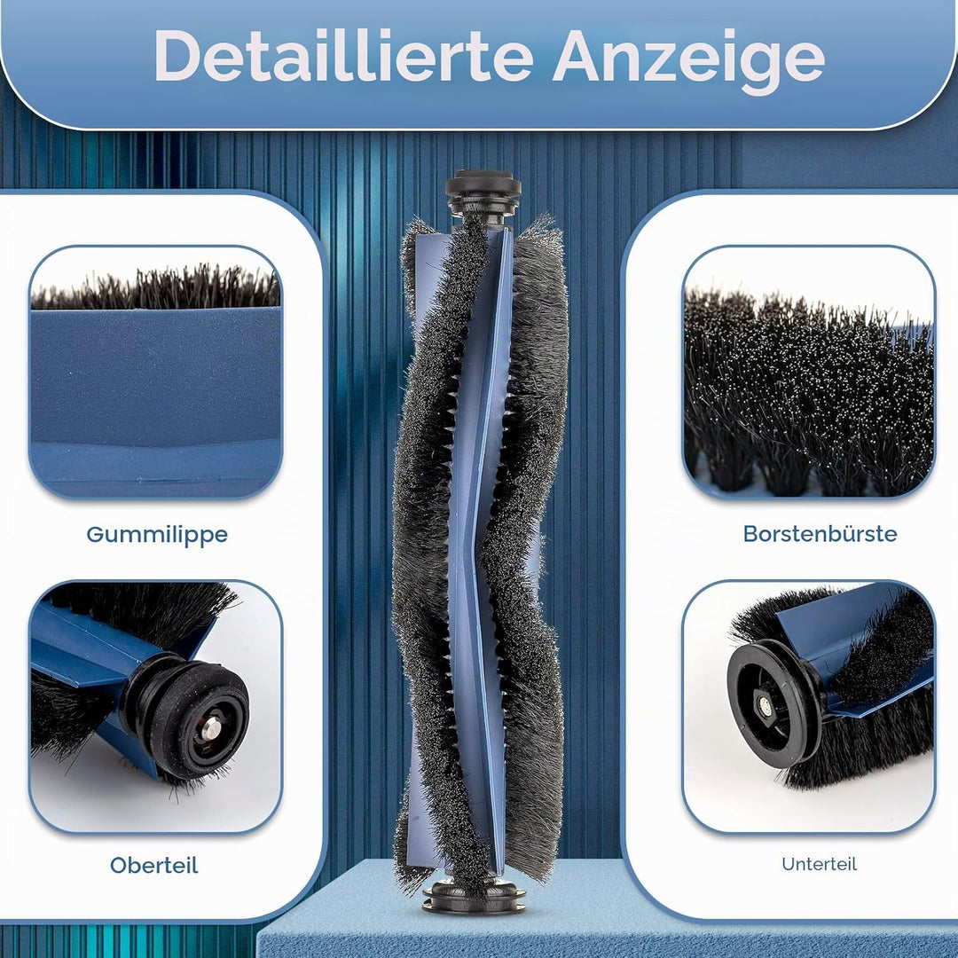(2 Stück) Ersatz Bürstenrollen, Kompatibel mit Eufy X10 Pro Omni/ E35 Akku Nass Trockensauger, Ersat