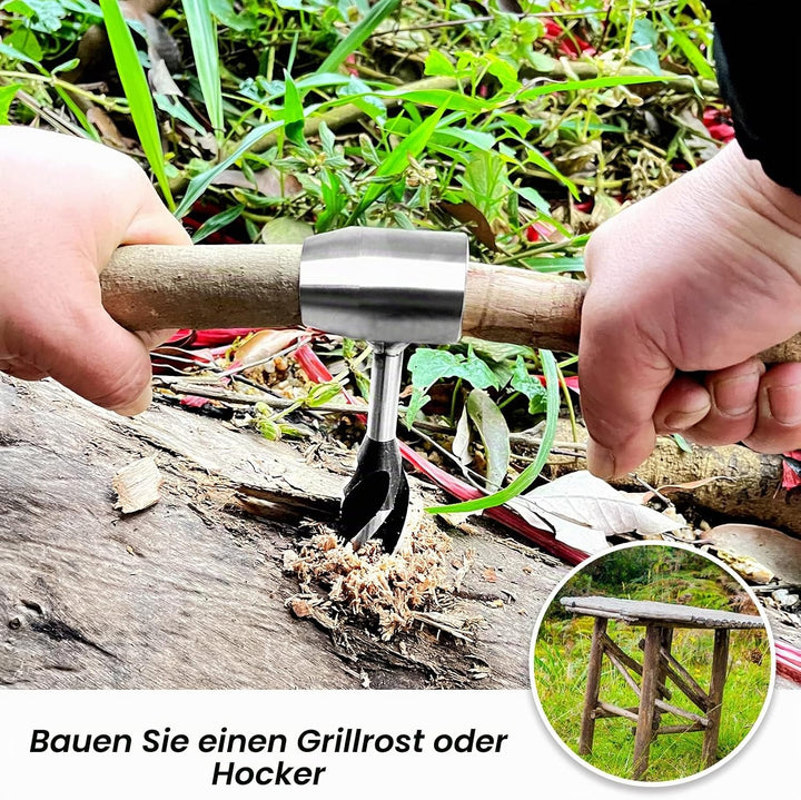 Überlebens-Siedler-Tool Bushcraft-Überlebenswerkzeug Schottisches Auge Manueller Hand-Holzbohrer-Boh