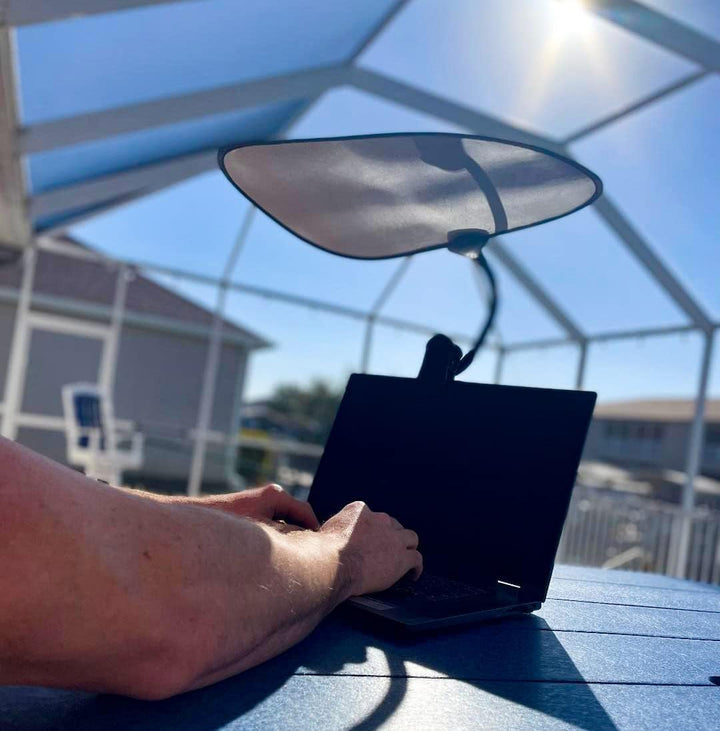 Laptop-Sonnenblende – flexibel, verstellbar und tragbar