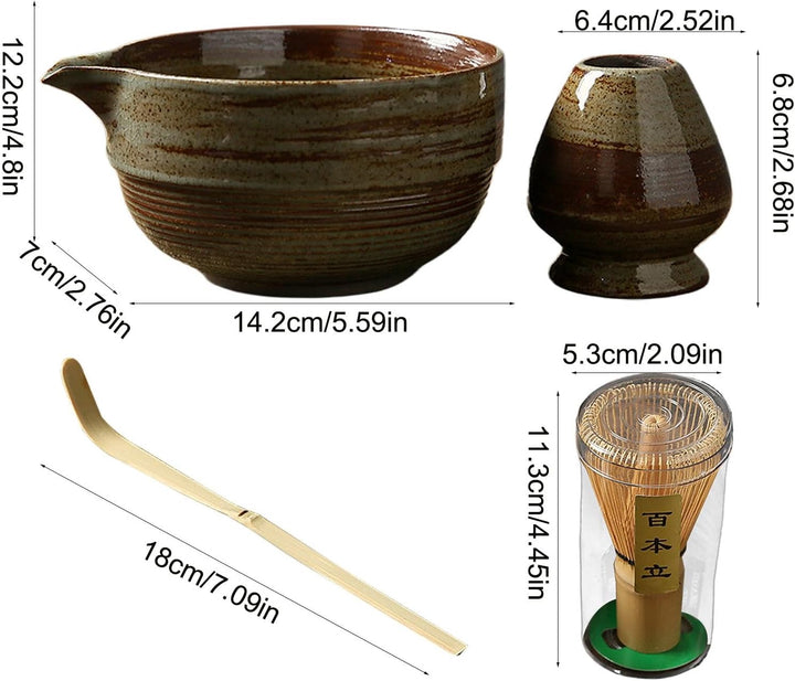Matcha Whisk Set, Matcha Bowl And Whisk, Matcha Tea Set, Matcha Bowl With Spout, Matcha Whisk Scoop