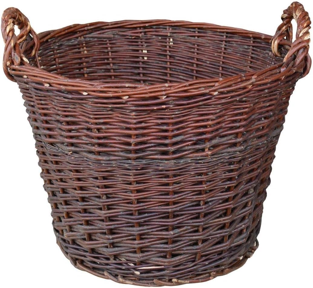 Kartoffelkorb Ø 50cm Weidenkorb Erntekorb Kaminholzkorb Obstkorb Füllkorb Kiepe Braun 50 cm, 50 cm