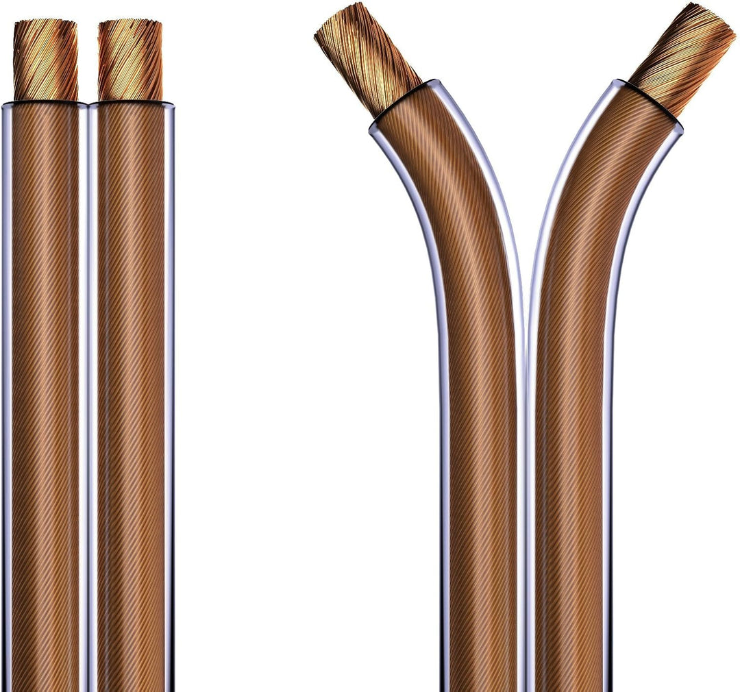 PureLink Lautsprecherkabel OFC 2x2,50mm² (0,20mm), 30,0m, transparent mit roter Kennlinie 30,00m 2 x