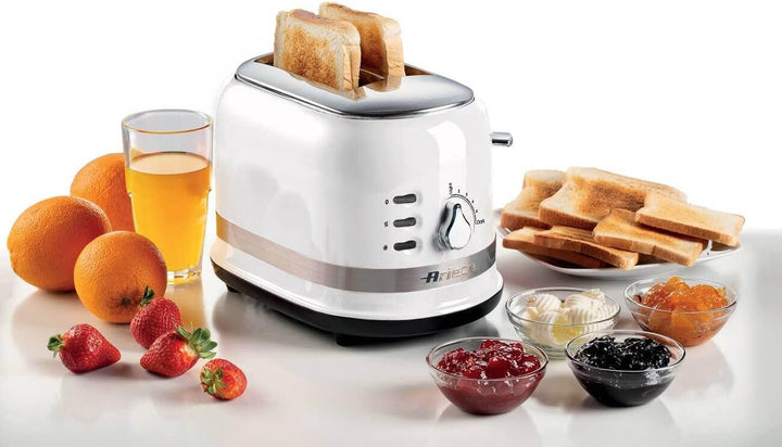 Ariete 149/01 Moderner 2-Scheiben-Toaster mit Zange, automatischer Auswurf, Krümelschublade, Auftau-