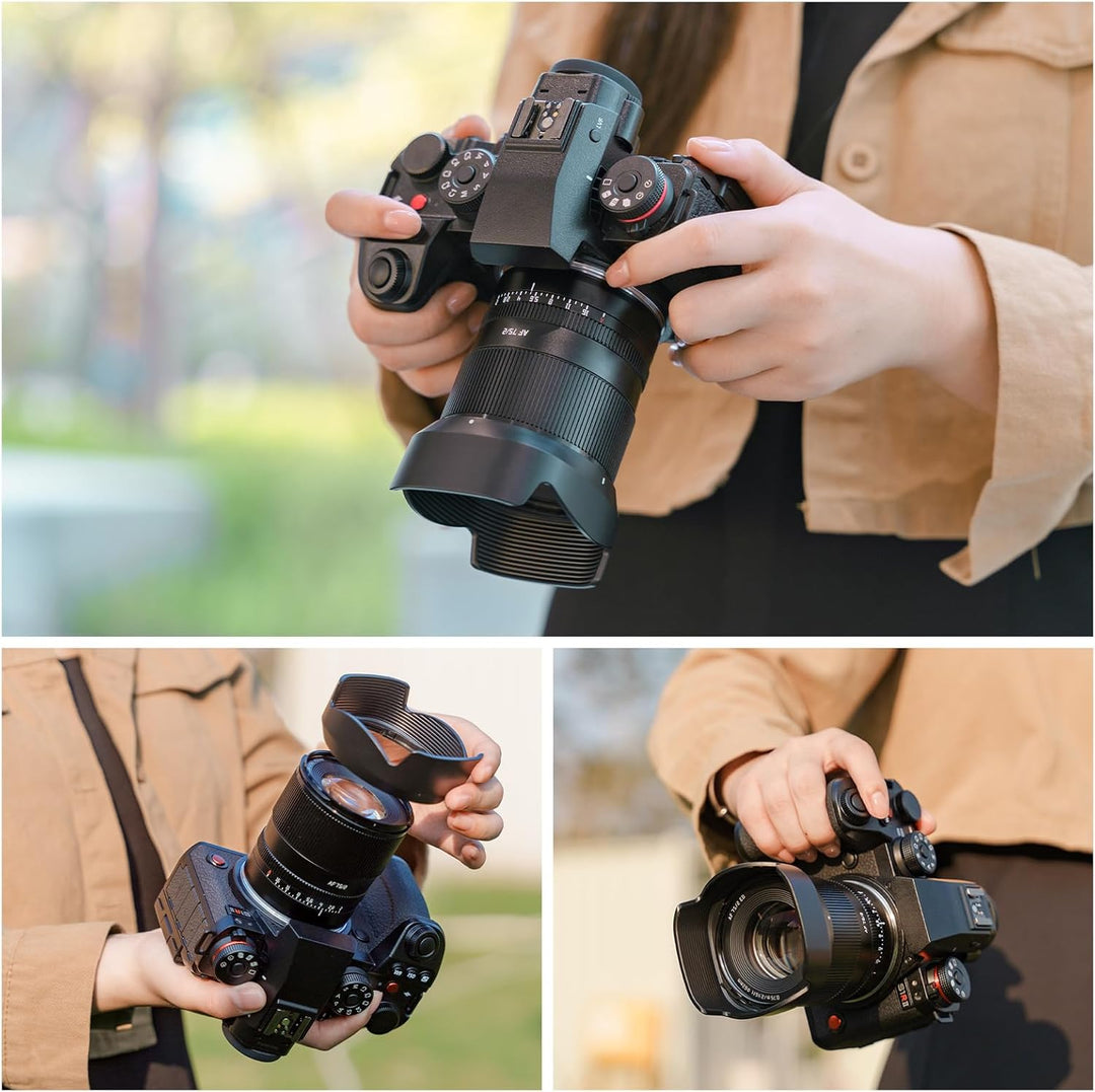 TTARTISAN AF 75mm F2 Vollformat Objektiv L Mount, STM Autofokus Grosse Blende mit Geklicktem Blenden