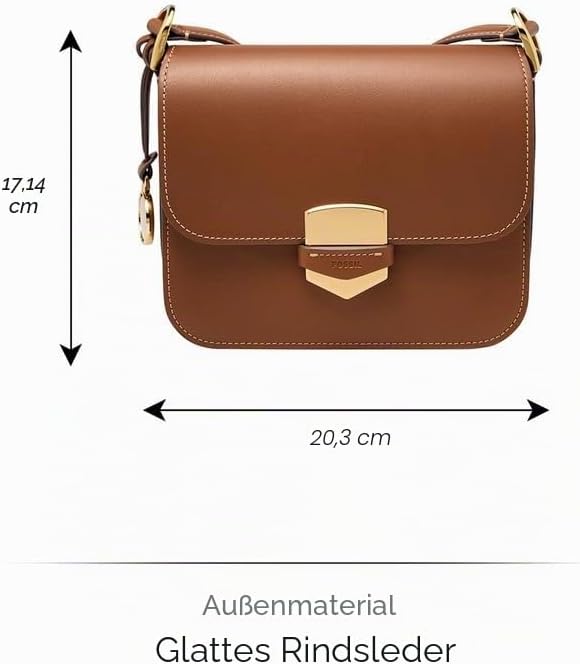 Fossil Damen Lennox Crossbody Brown, Brown