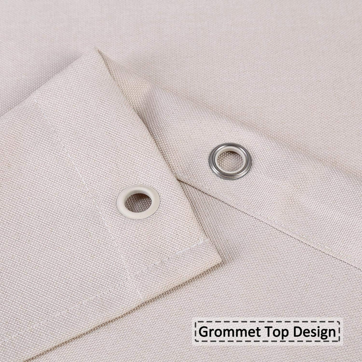 LinTimes Flachs Leinen wie 240GSM Schwerer Duschvorhang für Badezimmer mit Haken Hotel Luxury Fabric