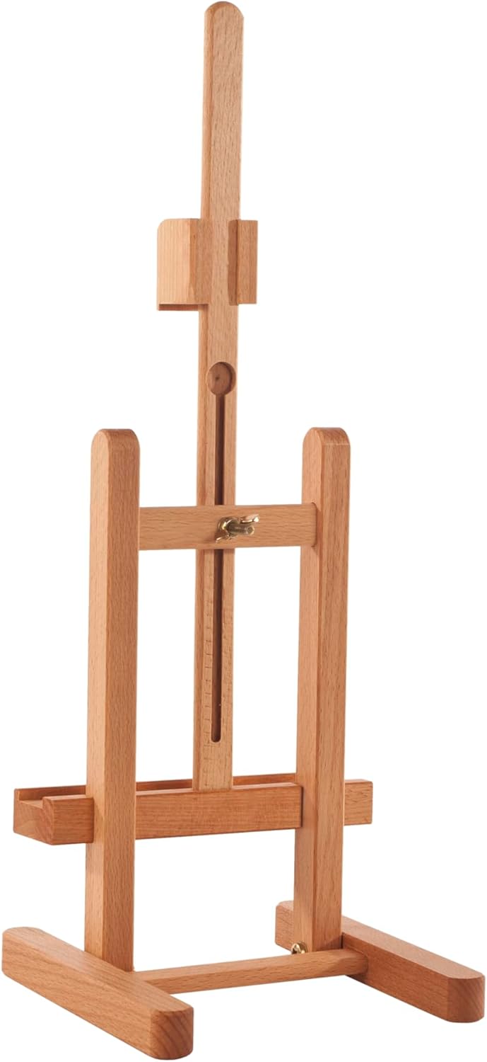 Honsell M/16 - Mabef Miniatur Tischstaffelei, ideal als Ausstellungsstaffelei, Höhe und Neigung vers
