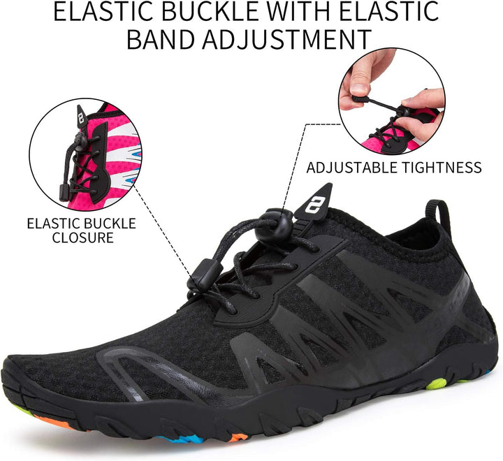 Strandschuhe Damen Herren Wasserschuhe Badeschuhe Unisex Atmungsaktiv Leicht Barfussschuhe rutschfes