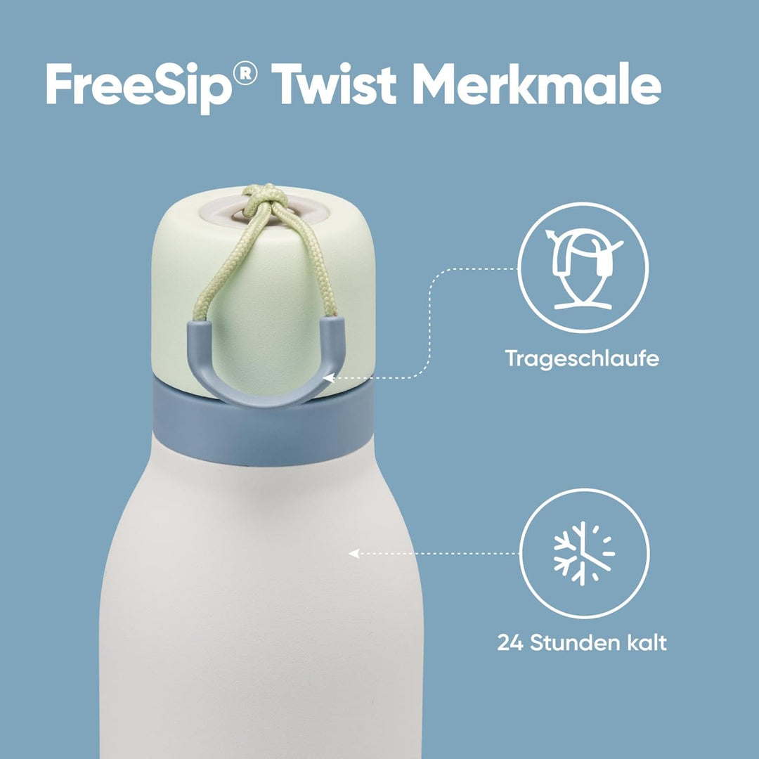 Owala FreeSip Twist Isolierte Edelstahl Trinkflasche mit Strohhalm, 710 ml – BPA-frei, optimal für S
