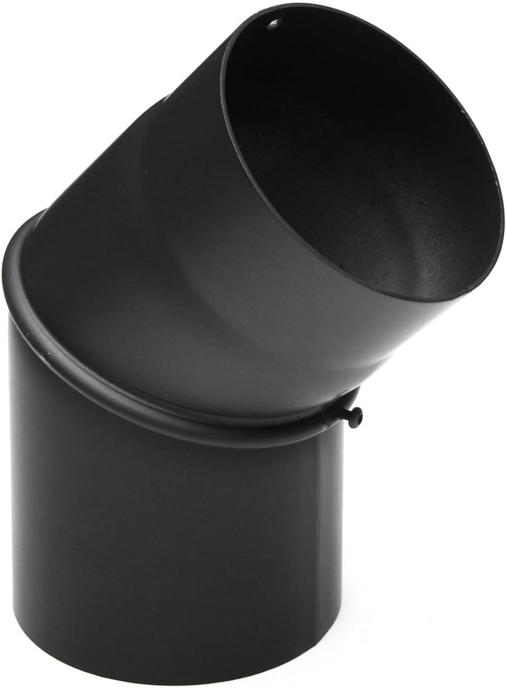 raik Rauchrohrbogen Ofenrohrbogen 90 Grad dreiteilig mit 180 mm Durchmesser aus 2 mm Stahlblech in S