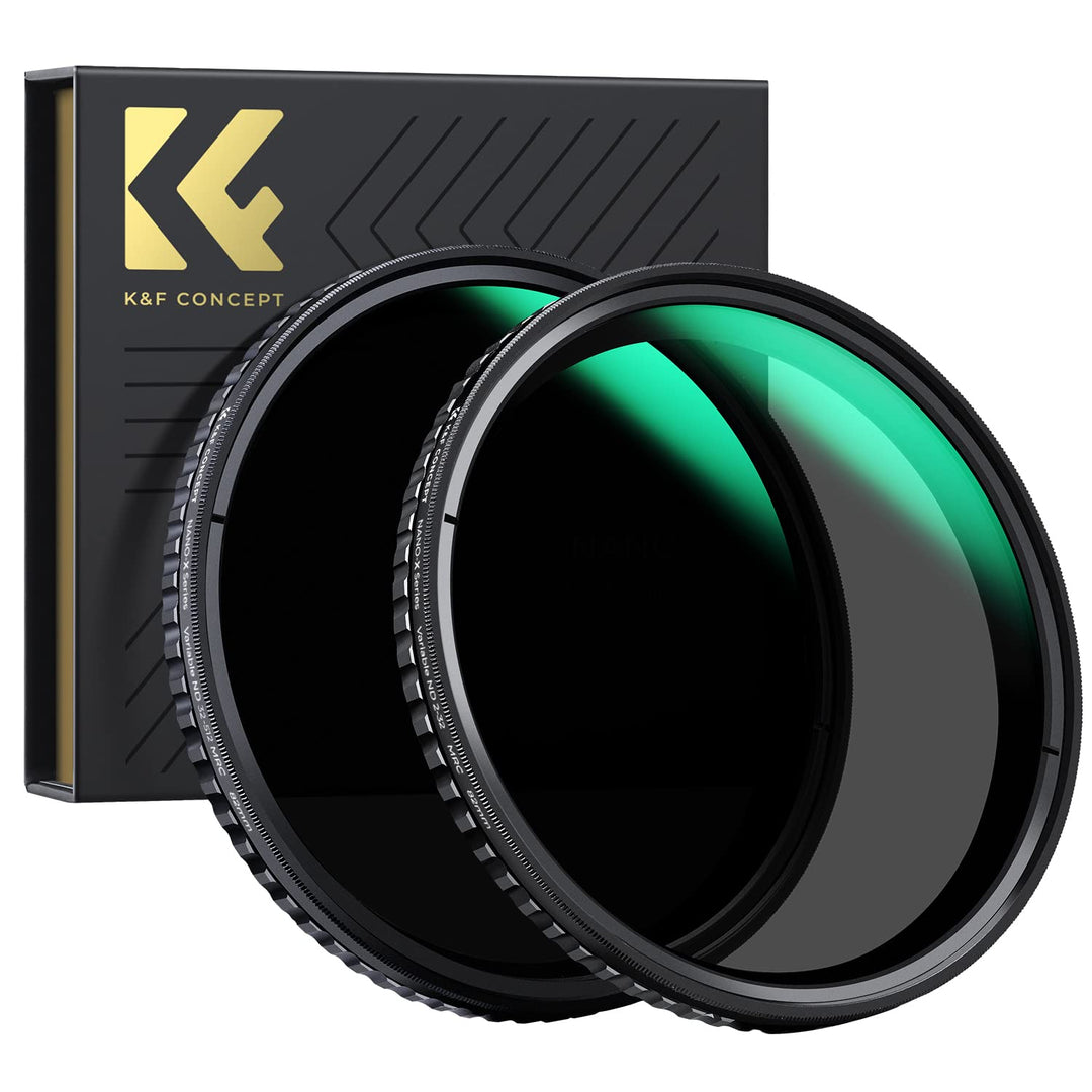 K&F Concept Nano-X ND Filter 62mm Variabler Graufilter ND2-32(1-5 Blendenstufen)+ND32-512(5-9 Blende