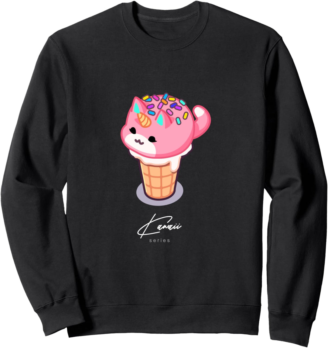 Kawaii Eis Streusel niedlich Hunde Katzen süss Anime Manga Sweatshirt