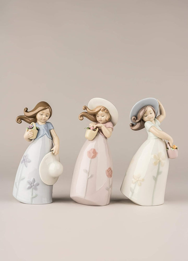 LLADRÓ Mädchen-Figur Kleine Margerite. Mädchen. Porzellan.