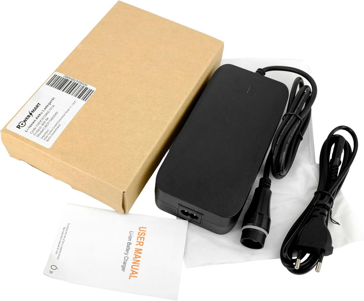 PowerSmart 42V 4A Netzteil/Ladegerät für 36V Simplo In-Tube E-Bike Akkus (630Wh - i720Wh) mit Ya-ma-