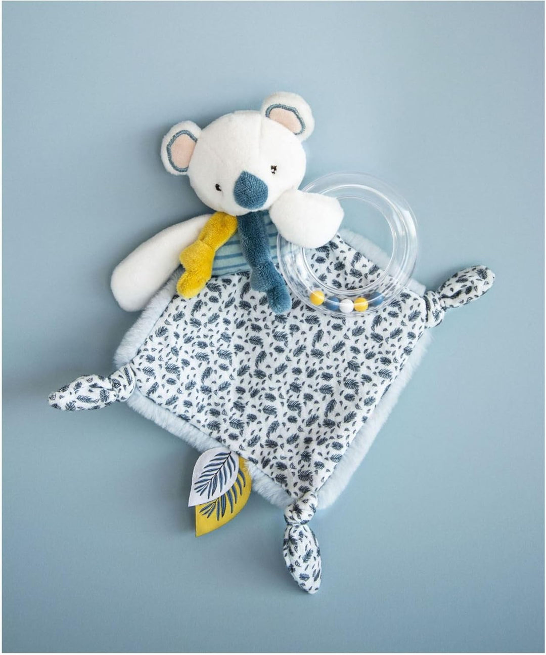 Doudou et Compagnie ET COMPAGNOE YOCA LE Koala Babydeckenrassel, DC3666, Weiss, 22 Schmusetuch mit R