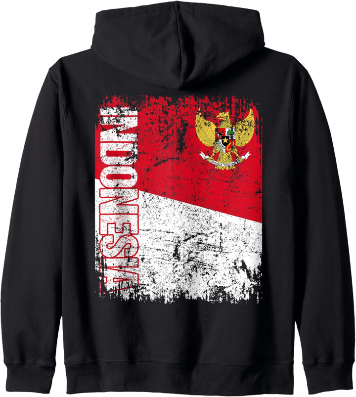 INDONESIEN Flagge | Damen Herren Kinder INDONESIEN Kapuzenjacke