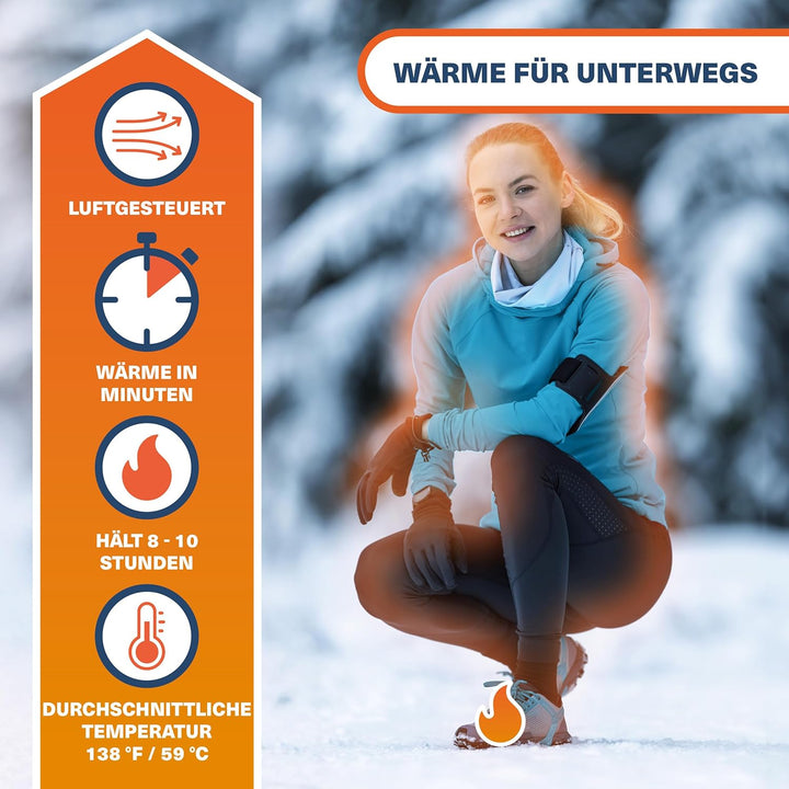 BRAMBLE - 80 Stück Natürliche Luftaktivierte Fusswärmer (40 Paar) - Sohlenwärmer für Outdoor, Wander