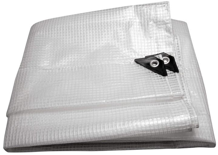 HOME It® Verstärkte Abdeckplane - 4,0 m × 6,0 m (24,0 m²), 120 g/m², UV-beständig, Wind- und Wasserd