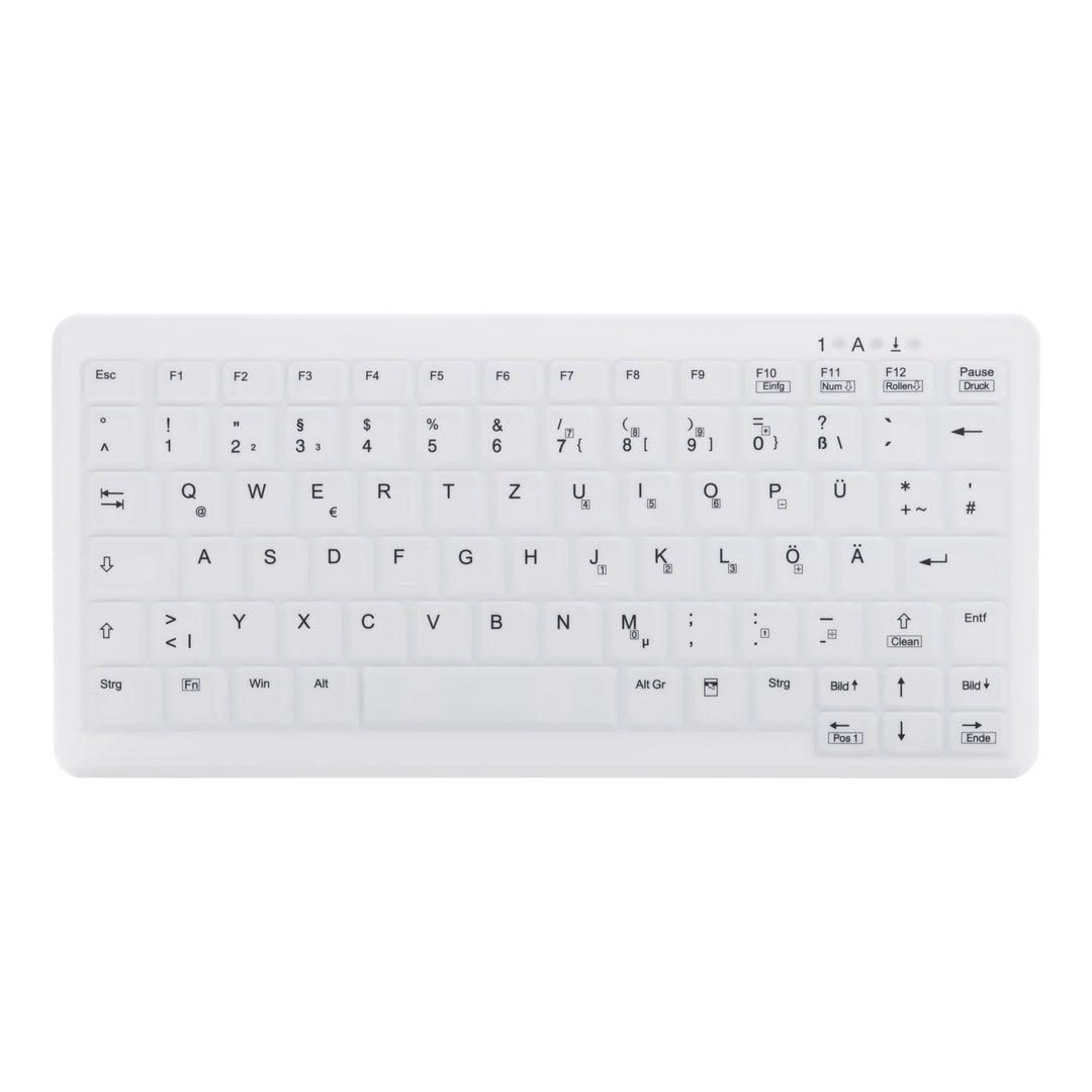 Cherry AK-C4110 Desinfizierbare Kabelose Hygienetastatur im Notebook-Design weiss