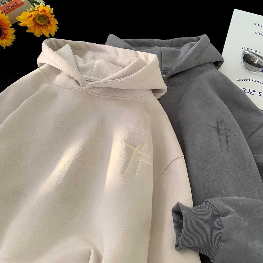 Herren-Kapuzenpullover, Kontrastfarbe, Patchwork, grosse Taschen S 23wy661beige, S 23wy661beige