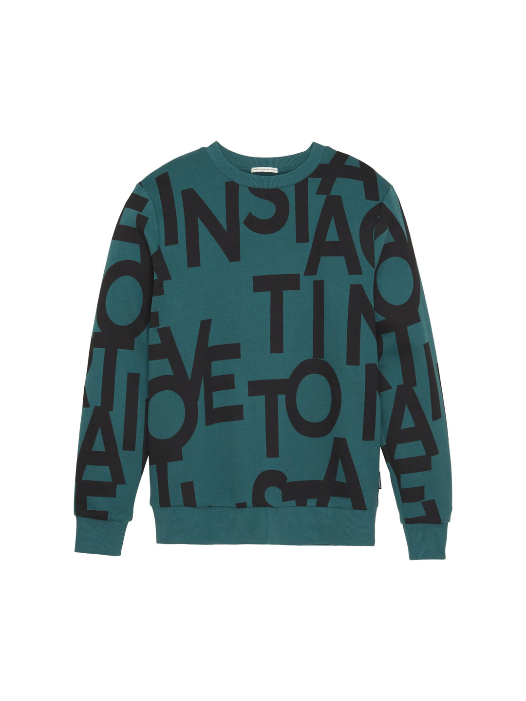 TOM TAILOR Jungen Kinder Sweatshirt 152 34060 - Jasper Green Wording Design, 152 34060 - Jasper Gree