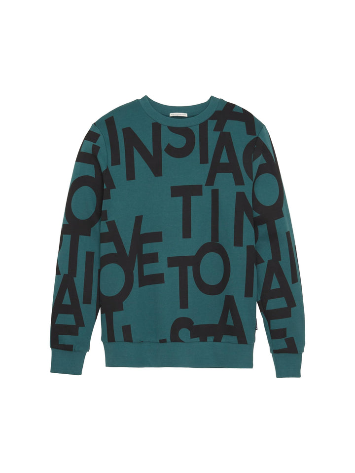 TOM TAILOR Jungen Kinder Sweatshirt 152 34060 - Jasper Green Wording Design, 152 34060 - Jasper Gree