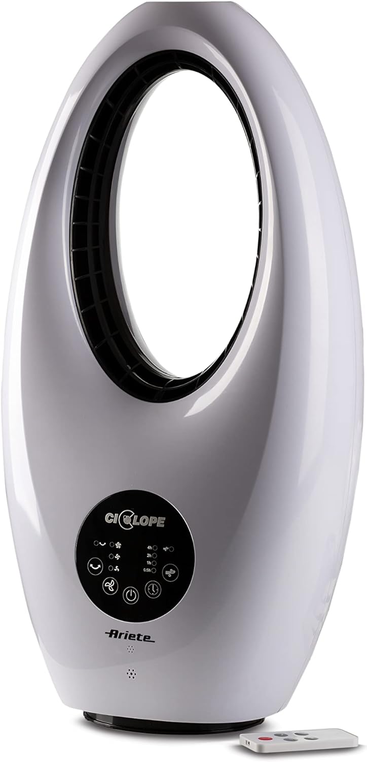 Ariete 803 Digitaler Ventilator, ohne Klingen, 60 W, Tisch, geräuschlos, Oszillationsfunktion, Timer