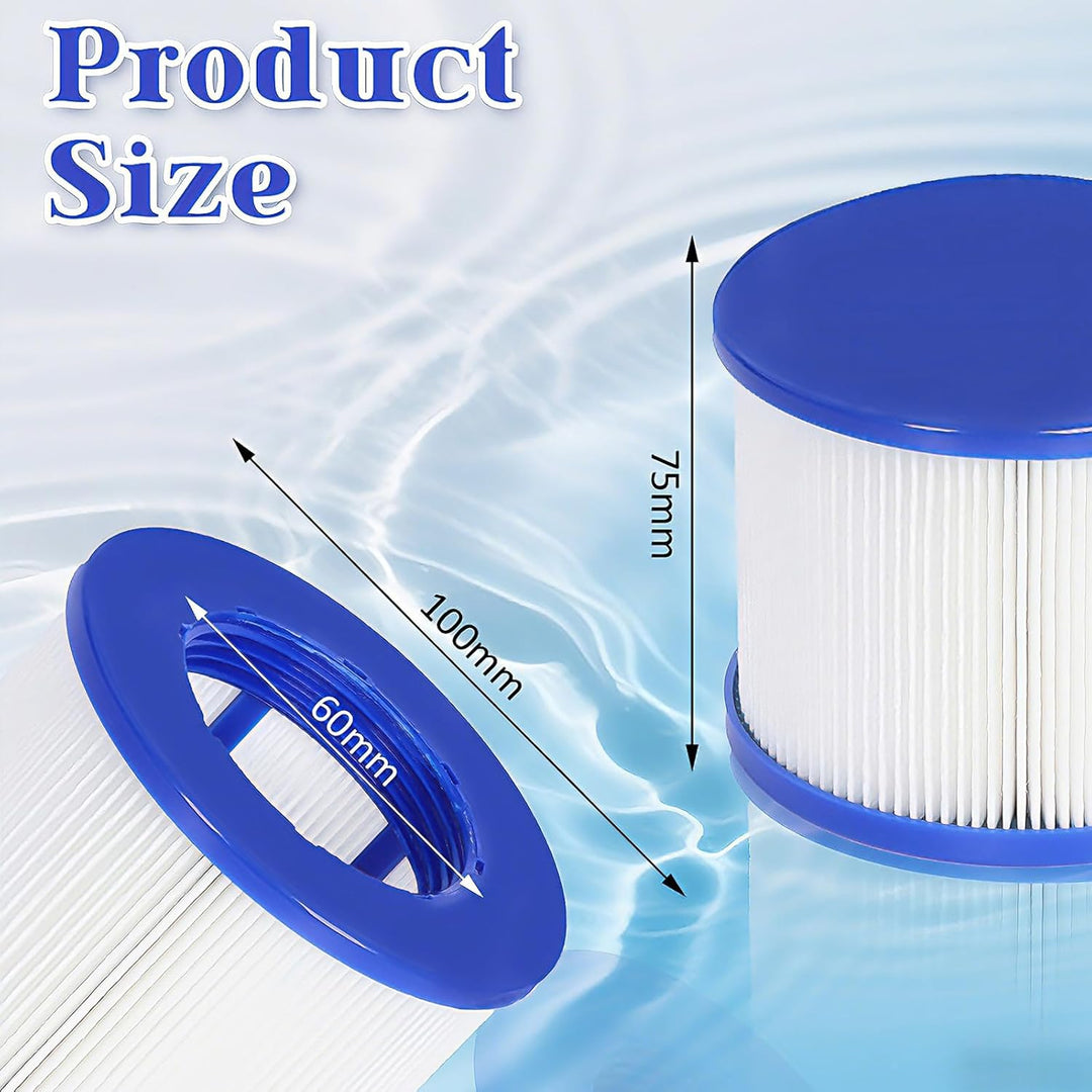 Ersatz Whirlpool Filter für Aufblasbares Spa, Pool Filterkartuschen mit Schutznetze für Aquaparx, In