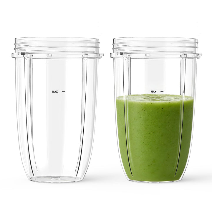 2-Pack 24 oz Ersatzbecher (680 ml) für Mixer, Kompatibel mit NutriBullet 600 W & 900 W Extractor Kli