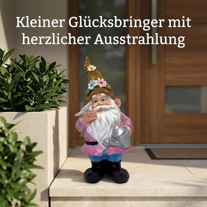 MIJOMA Gartenzwerg Gartengnom GNOME Dwarf Garten Dekoration Gartendeko Wichtel Zwerg für den Garten