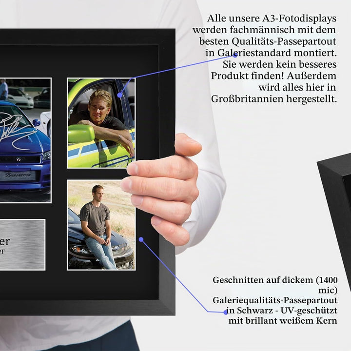 HWC Trading FR A3 Paul Walker Fast and Furious Geschenke Gedruckt, Signiert Autogramm Bild Display F