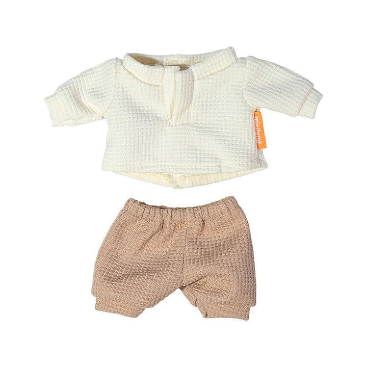 Miniland - Kleidung für 21 cm Puppe, Bekleidungszubehör für Puppen, Übergangs-T-Shirt und Hose