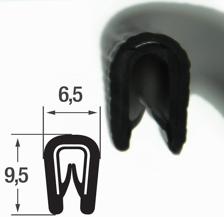 KS1-2S-M Kantenschutzprofil von SMI-Kantenschutzprofi - PVC Klemmprofil - Klemmbereich 1-2 mm - mit