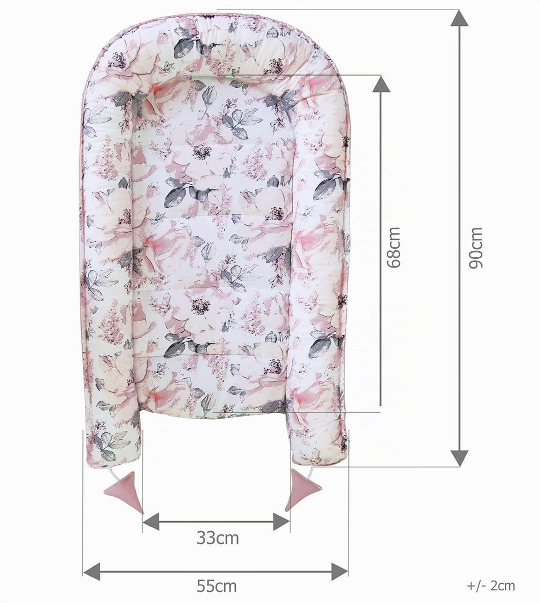 PIMKO Babynest Babynestchen für Baby Kuschelnest 2-seitig Babykokon für Säuglinge und Neugeborene Ba