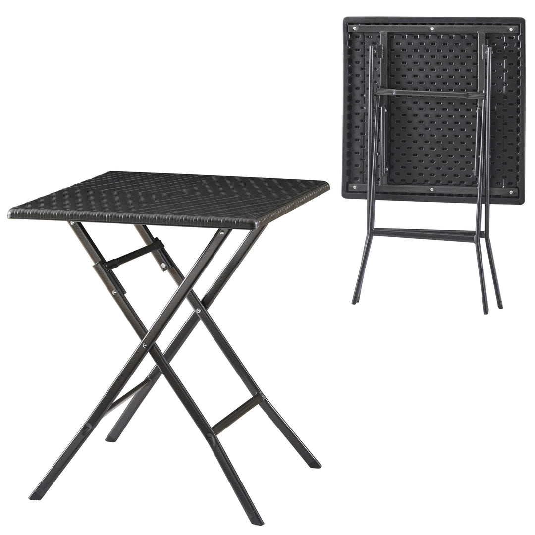 [en.casa] Klapptisch Mark Gartentisch Campingtisch klappbar 61,5 x 61,5 x 73 cm quadratisch Picknick