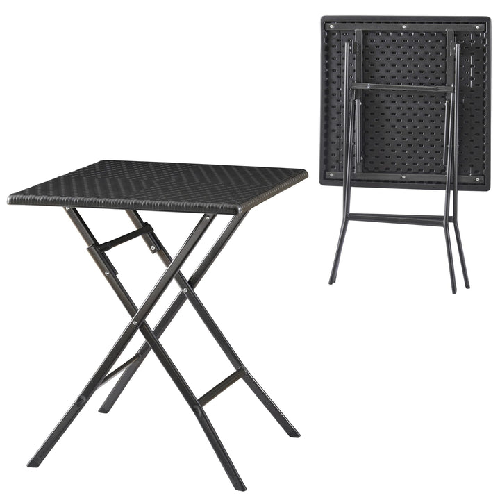 [en.casa] Klapptisch Mark Gartentisch Campingtisch klappbar 61,5 x 61,5 x 73 cm quadratisch Picknick