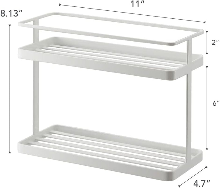 YAMAZAKI Home Arbeitsplatte Gewürzbehälter Aufbewahrung und Organizer Rack | Stahl, Einheitsgrösse,