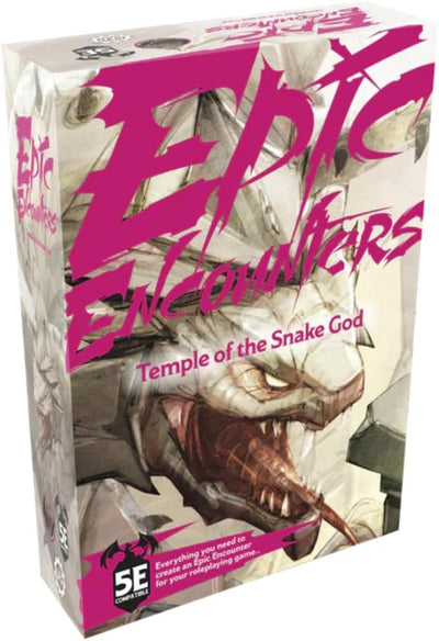 Epic Encounters: Temple of the Snake God RPG Fantasy Roleplaying Tabletop Game with 20 Detailed Mini