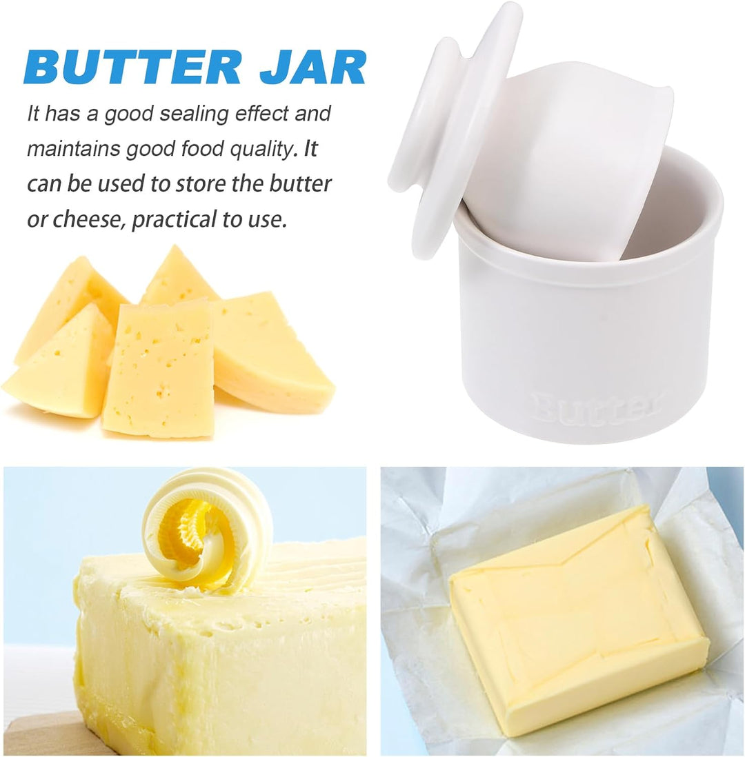 BESTonZON Porzellan Butter Keeper Crock Französisch Butter Dish mit Deckel Keramik Butter Container