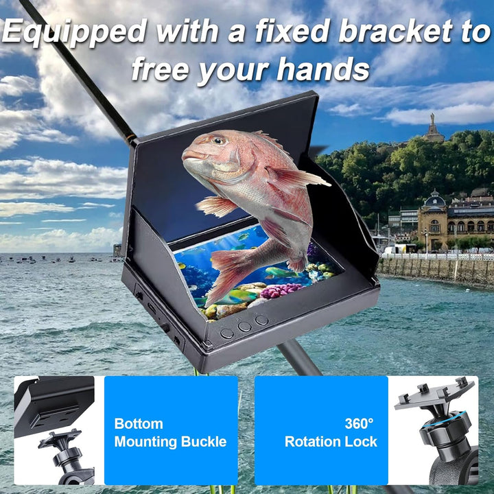 Unterwasserkamera Angeln,Kamera zum Angeln mit 30m Kabel,5" IPS-Display,IP68 Wasserdicht,220° HD Wei