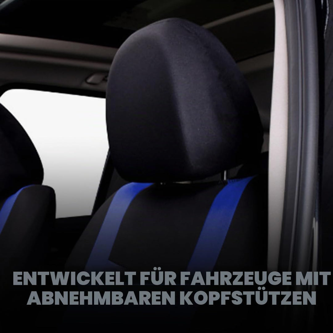 JNNJ 9 Stück Autositzbezüge Kompletter Satz, Klassisch Autositzbezüge Sitzschoner Auto Schonbezug Au
