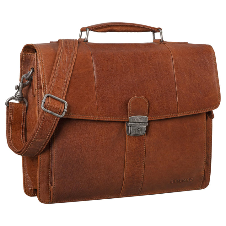 STILORD 'Havanna' Leder Businesstasche A4 Gross Klassische Aktentasche Arbeitstasche Abnehmbarer Sch