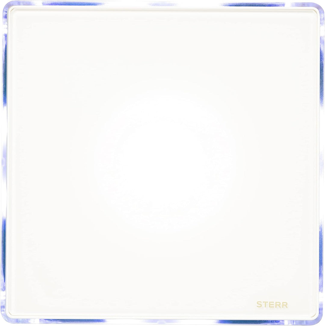 STERR Weisser Badlüfter 100 mm mit LED - Badezimmerventilator - Glasfront - Modernes Aussehen - BFS1