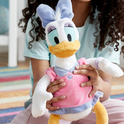 Disney Store Daisy Duck Offizielles mittelgrosses Kuscheltier für Kinder, 33 cm, Kuscheltier mit Sti