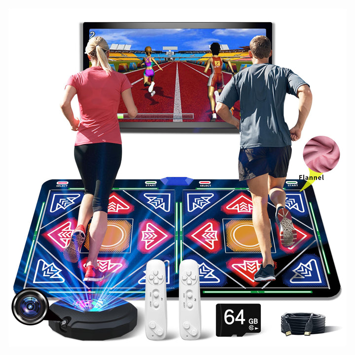 Elektronische Tanzmatte mit Kamera, 64G Speicherkarte,enthält 1030 Spiele, 81 Musikvideos und 650 Li