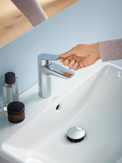 Duravit No.1 Waschtischarmatur, Grösse S (Auslauf Höhe 91 mm), Wasserhahn Bad mit Zugstangen-Ablaufg