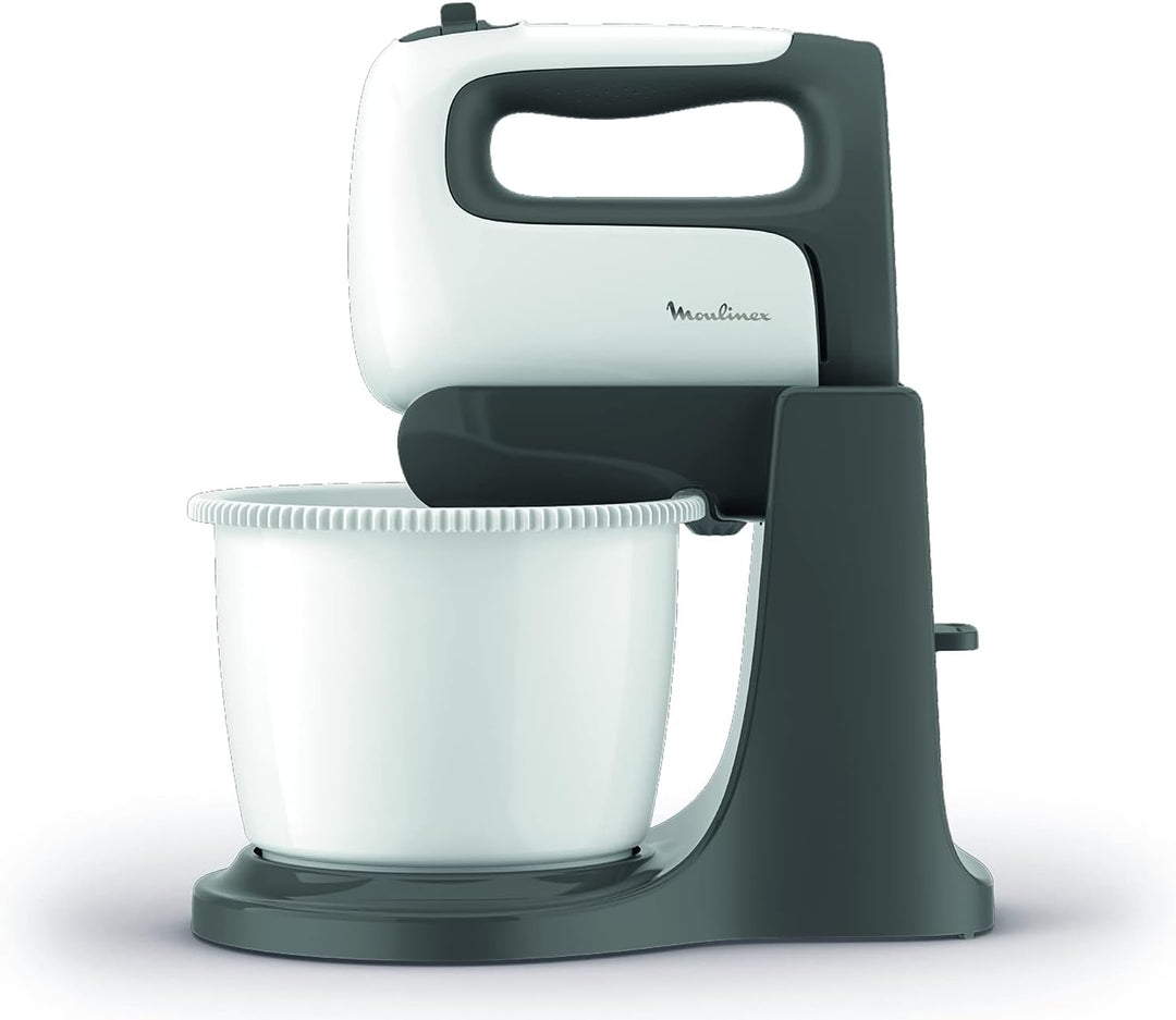 Moulinex HM4641 Prep'Mix+ elektrischer Handrührer, mit Schneebesen und Knethaken aus Edelstahl zum R
