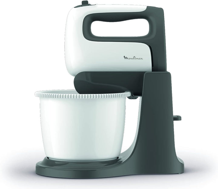 Moulinex HM4641 Prep'Mix+ elektrischer Handrührer, mit Schneebesen und Knethaken aus Edelstahl zum R